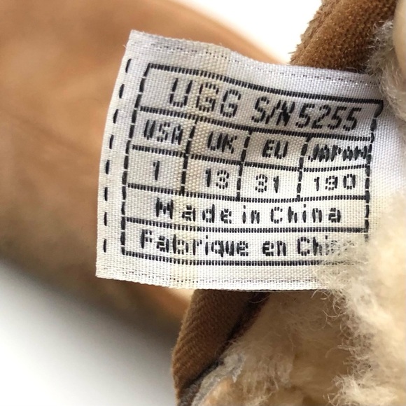 UGG Kids Romeo Suede Slippers Sherpa Lined Brown - Picture 10 of 10